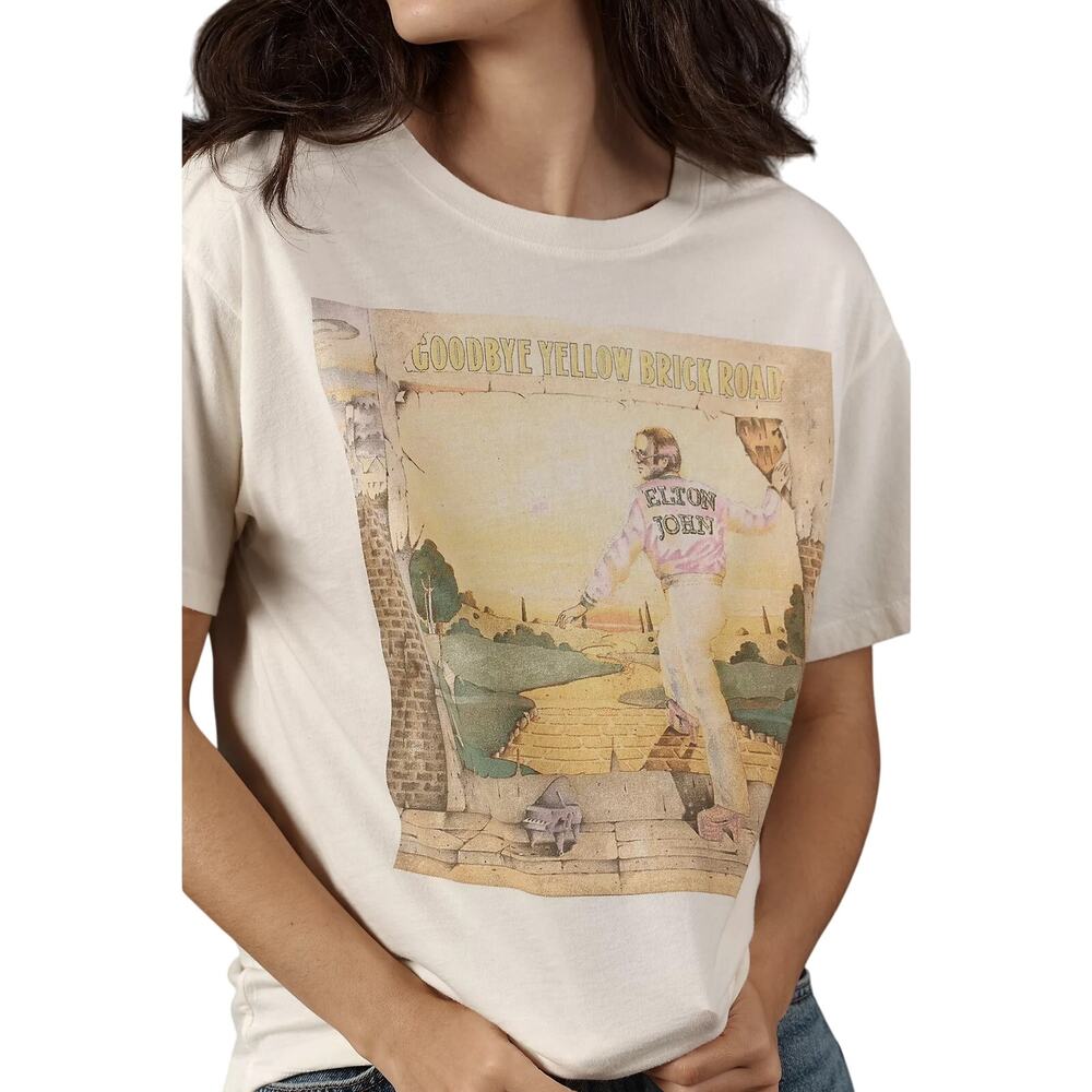 LETLUV Elton John Goodbye Yellow Brick Road Tee Various Sizes New MSRP $88